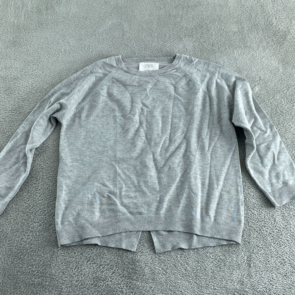 Zara Gray Viscose Blend Sweater For Kids Size 11-12 1206